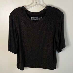 Black & Gold Glitter Women's Top